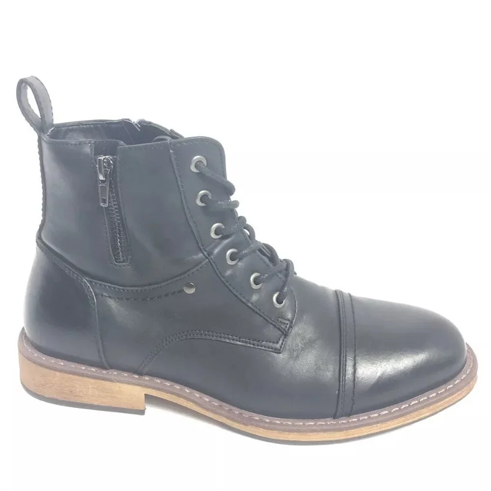 Vintage Milan Men’s Vostey, Black Zip Boots, Size 9.5M